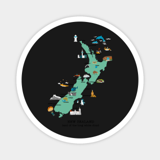 New Zealand Map Magnet